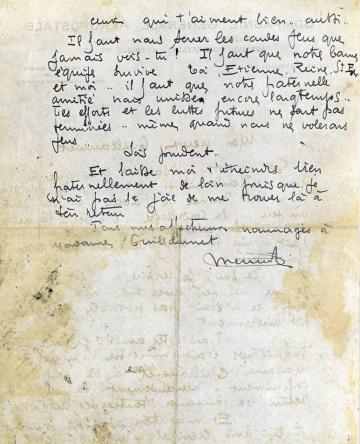 Lettre de mermoz a guillaumet suite