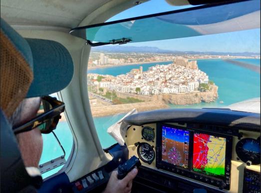 Survol de peniscola avant le delta de l ebre